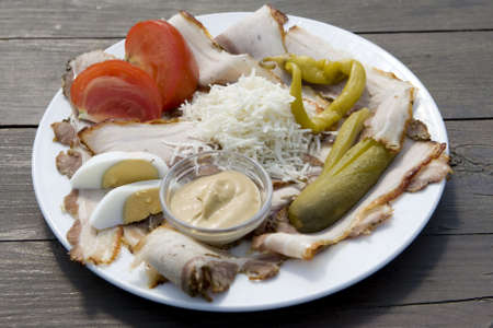 Plate garnishedの写真素材