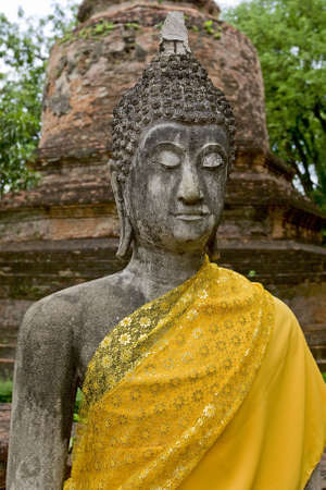 Buddha statue in Ayutthaya, Thailandの写真素材
