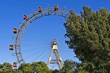 Ferris wheel in Viennaの写真素材