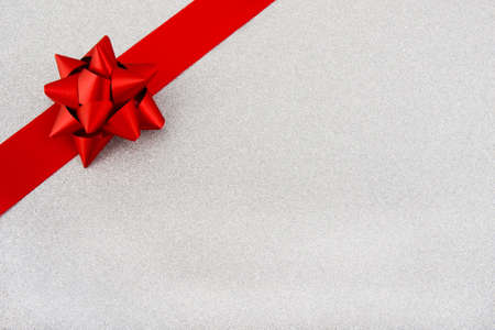 Jewelry bow to the packing of presentsの写真素材