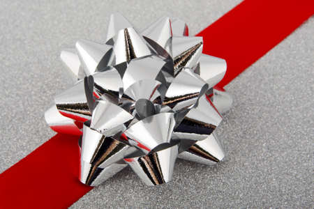 Jewelry bow to the packing of presentsの写真素材