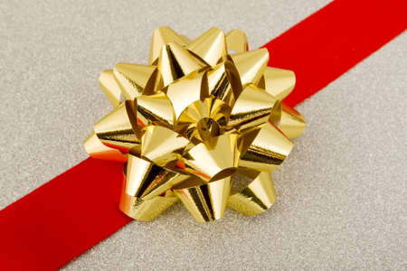 Jewelry bow to the packing of presentsの写真素材