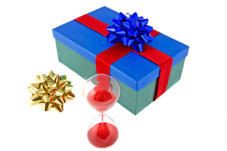 Christmas present with hour-glass