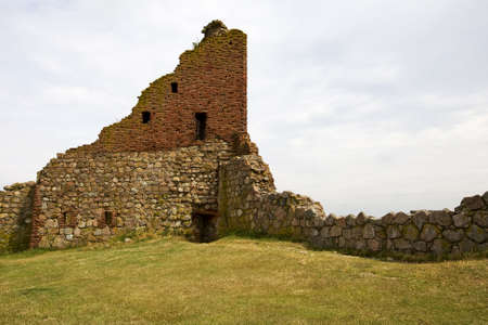Hammershus, ruins of a castle in Bornholm, Denmarkの写真素材