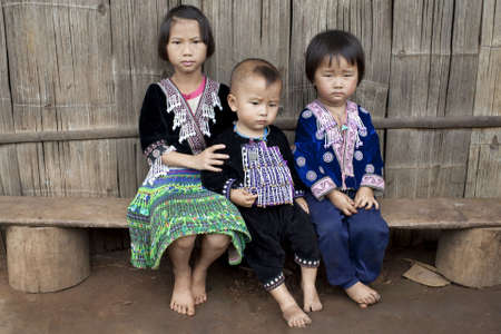 Children of Asia, ethnic group Meo, Hmongの写真素材