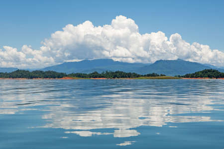 Nam Ngum reservoir in Laosの写真素材
