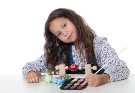 paint easter eggの写真素材