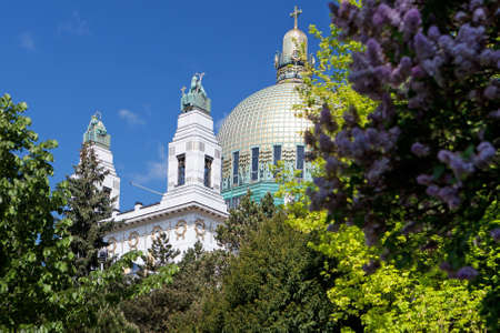 Otto Wagner church Viennaの写真素材