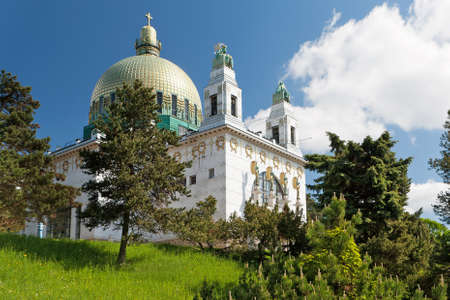 Otto Wagner church Viennaの写真素材