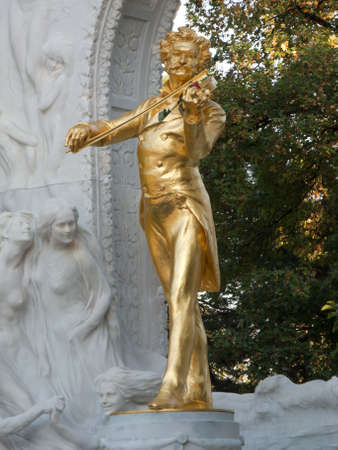 Johann Strauss Statue in Viennaの写真素材