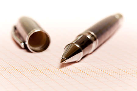 pen on paperの写真素材