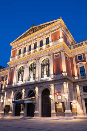 Wiener Musikverein at eveningのeditorial素材