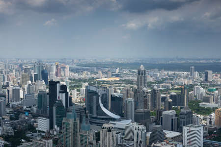 Aerial view of Bangkok skylineのeditorial素材