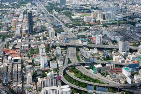 Aerial view of Bangkok skylineのeditorial素材