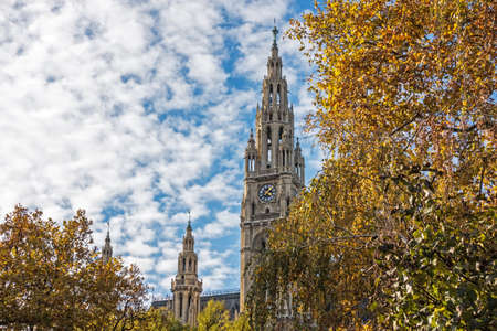 Vienna Town Hall In Autumn