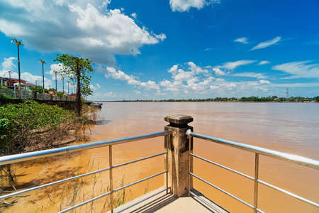 Mekong River At Nongkhai in Thailandの写真素材