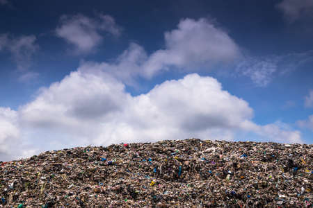 Landfill With Cumulus Cloudsの写真素材