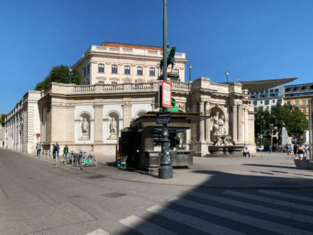 Vienna, Austria - September 15, 2019: The Albertina is a museum in the first district of Vienna with temporary exhibitions and significant collections.のeditorial素材