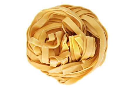 Thick Noodles, close up of asian food on white backgroundの写真素材