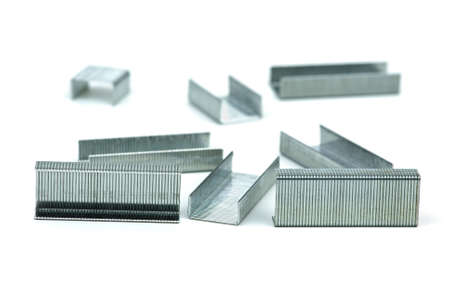 Staples isolated on the white backgroundの写真素材