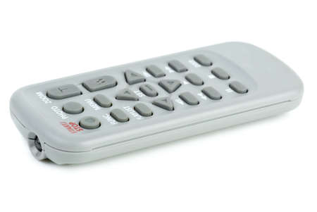 Tiny infra-red remote control unit isolated on the white backgroundの写真素材