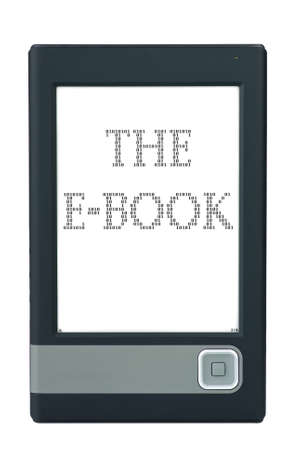 E-book reader isolated on the white backgroundの写真素材