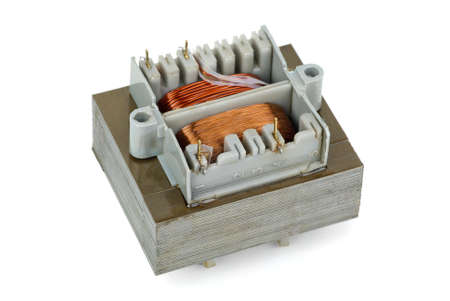 Cheap power transformer  isolated on the white background