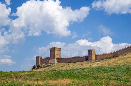 Genoese fortress. Crimea. Sudakのeditorial素材