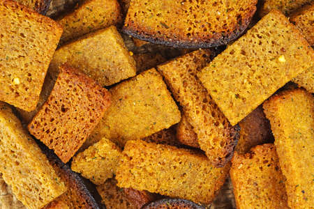 Salted wheat bread crusts background