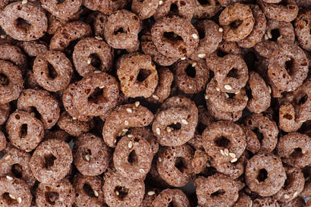 Chocolate corn ringsの写真素材