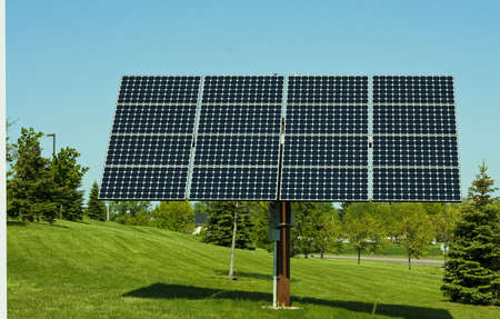 blue solar energy panels for generating clean power
