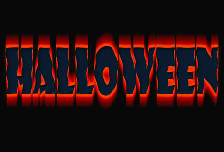 halloween text in black and orange for background useの写真素材