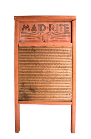 RIVER FALLS,WISCONSIN-MAY 12, 2014: A vintage Maid-Rite clothes washing board. This is a product of...