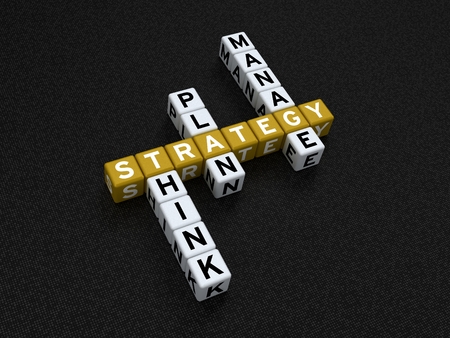 STRATEGY is based on Thinking, Planning and Managingの写真素材