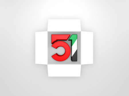 3D illustration of United Arab Emirates Flag Inspired Art for the 51st National Day Celebrationsの写真素材