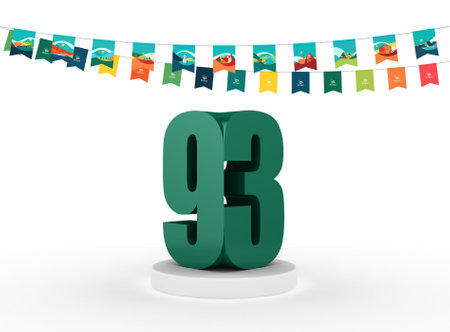 Saudi Arabia National Day Art | 3D textの写真素材