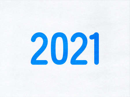 2021 on paper textureの写真素材