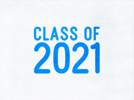 Class of 2021 on paper textureの写真素材