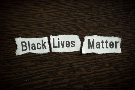 Black Lives Matter - Scrap pieces of paperの写真素材