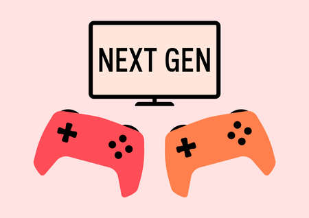 Video game controller icon. Gamepad vector illustration