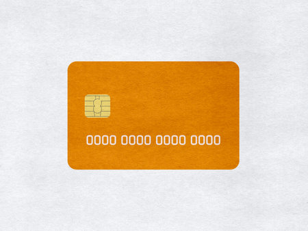 Credit card on paper backgroundの写真素材