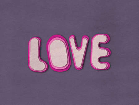 Love - Multi color paper cut our wordの写真素材