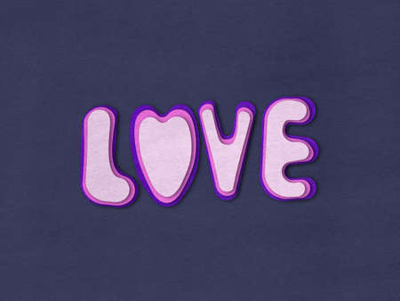 Love - Multi color paper cut our wordの写真素材