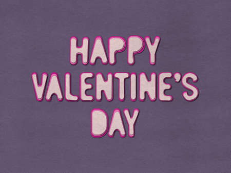Happy Valentine's Day - Multi color paper cut our wordの写真素材