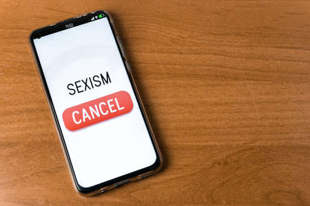 Sexism - Phone with cancel buttonの写真素材
