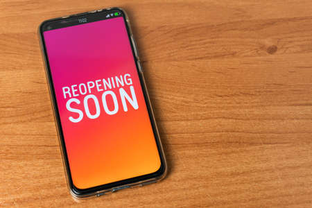Reopening soon - Phone on table