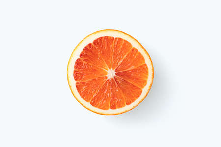 Red blood orange isolated on white backgroundの写真素材
