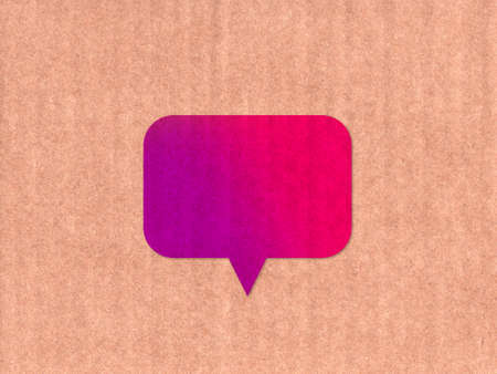 Notification icon on cardboard textureの写真素材