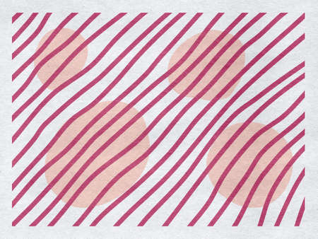 PInk Stripes and bubbles abstract background with paper texture