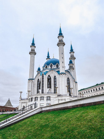 Kul Sharif mosque in Kazan Kremlin, Tatarstan, Russiaの写真素材
